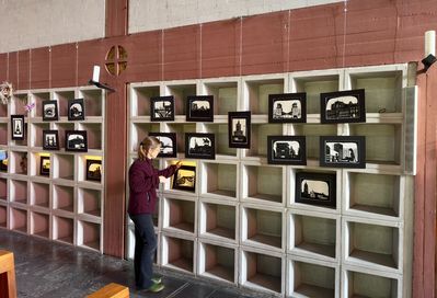 Ausstellung "Natur u. Städte" - Scherenschnitte u. Arrangement Floristik - noch bis 29.11.2023 in der Kirche zu sehen